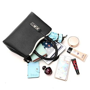 China Wholesale Fashion designers custom 2 piece set 3 colors stock leather ladies handbag sets