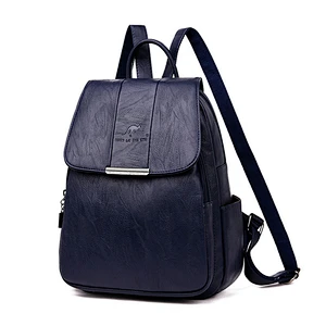 Hot selling fashion women backpack for school girls travel pu leather backpack