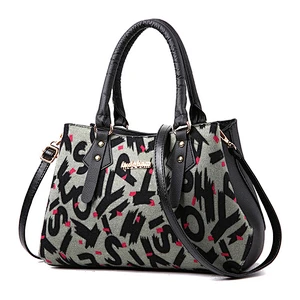 New Fashion Fancy Cheap PU Leather shoulder wholesale  women letter  leopard print handbags