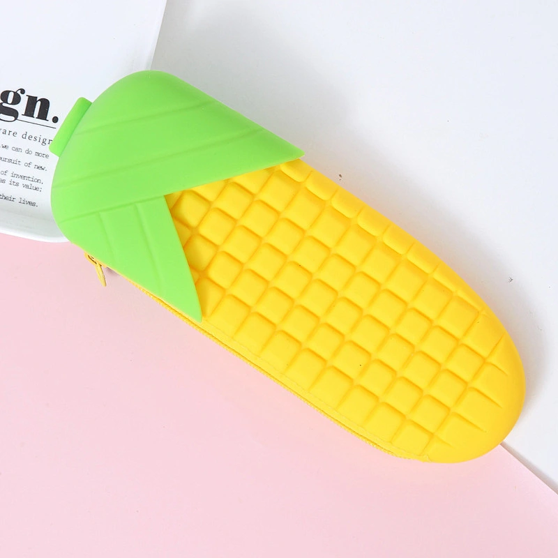 Fruit Vegetable Modeling Student Silicone Pencil Case Simple Creative Pencil Case Girl Cute Stationery Storage Bag