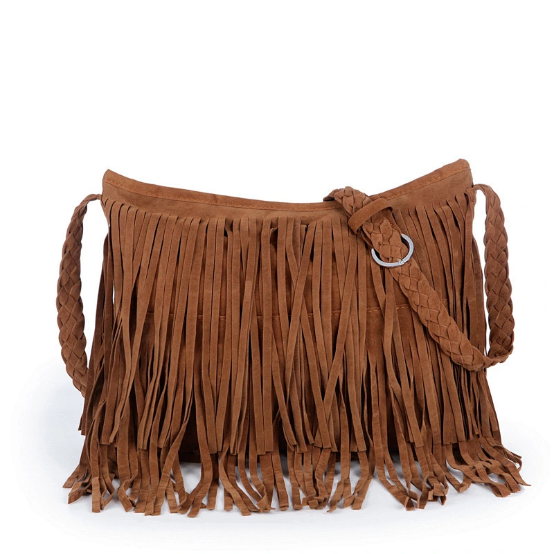 Popular Europe Style Crossbody Bags with Fashion Tassels Woven Long straps Women Handbags Lady's Bags Purses Shoulder Bag