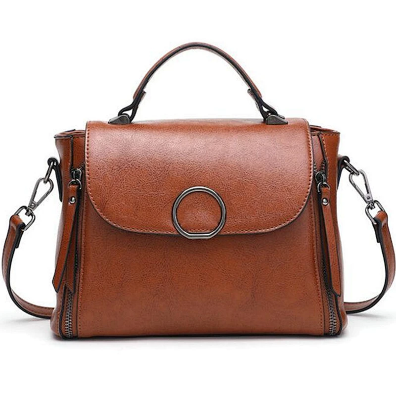 2020 Small Wholesale Fashion Women Shoulder Bags Elegant Pu Leather Lady Vintage Leather Retro Handbag