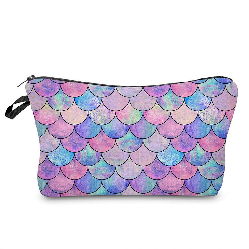2020 New Multifunctional Ladies Cosmetic Bag Fish Scale Colorful Makeup Bag Mermaid Cosmetic Bags