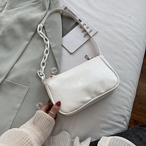 Candy Color Chain Design Small PU Leather Shoulder Bags For Women 2020 Crocodile Pattern Handbags Female Hand Bag