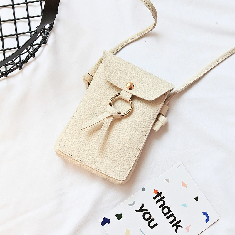 2020 New Ladies Mobile Phone Bag Solid Color Small Fresh Buckle Shoulder Bag Ladies Diagonal Handbag