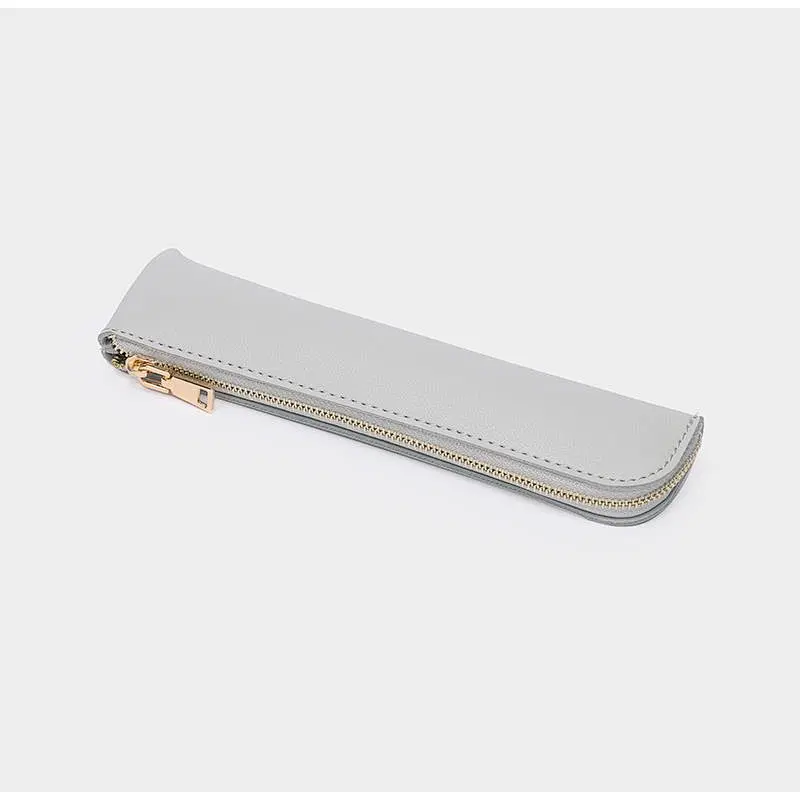 Soft PU Leather Pencil Pen Case Pouch Holder Stationery Bag Zipper Pouch