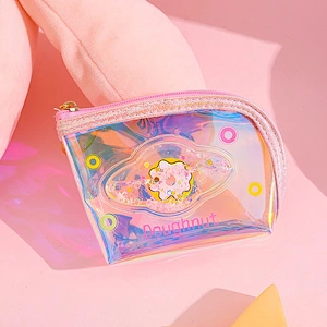 Manufacturer fashion laser quicksand coin purse girl storage coin bag student mini purse