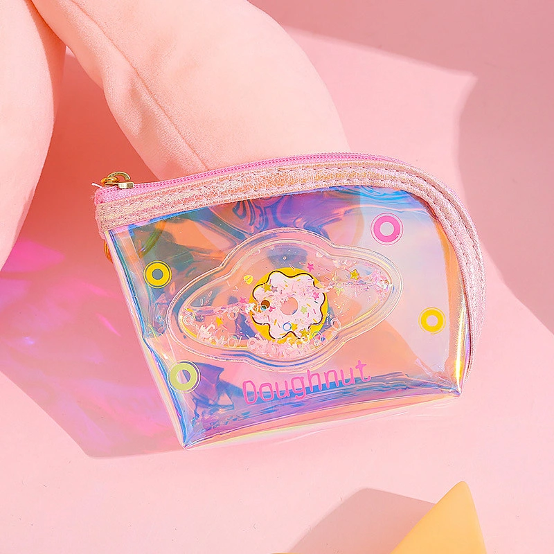 Manufacturer fashion laser quicksand coin purse girl storage coin bag student mini purse