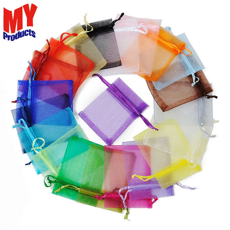 High quality gift bags custom cheap organza storage gift pouch drawstring bag