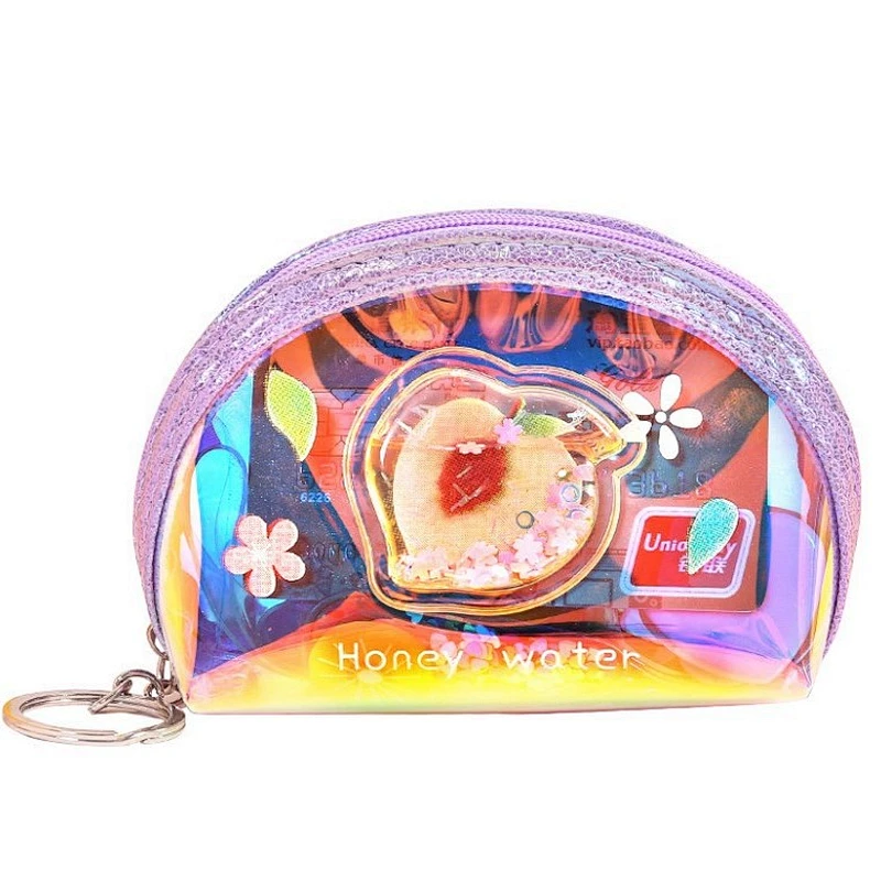 Factory direct sale fruit simple coin purse laser key small wallet Korea mini handbag wholesale