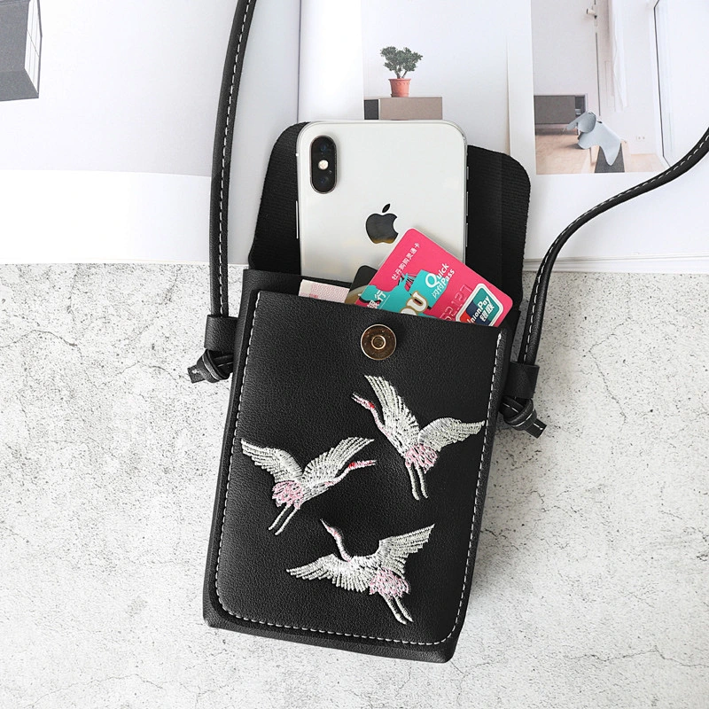 2020 New Student Handbags Fashion Simple Fresh Forest Embroidery Retro Personality Mobile Phone Bag