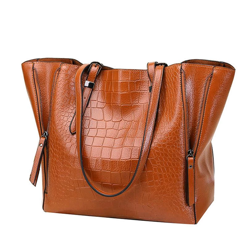 Wholesale large capacity lady handbags high quality fashion women pu leather tote bag