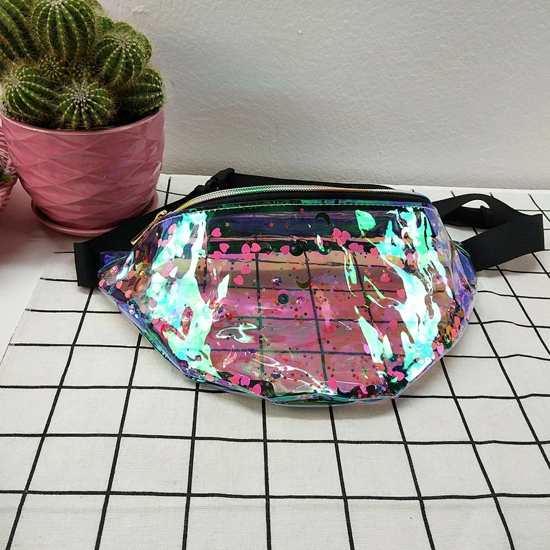Fashion Laser Beach Waist Bag Fashion Cool Quicksand Bag Waist Bag Crossbody Hit Color
