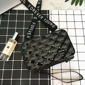 Geometric Plaid Totes Ladies Women Clutch Bag Multifunction Cosmetic Bag ABS+PC Tote Cosmetic Bag
