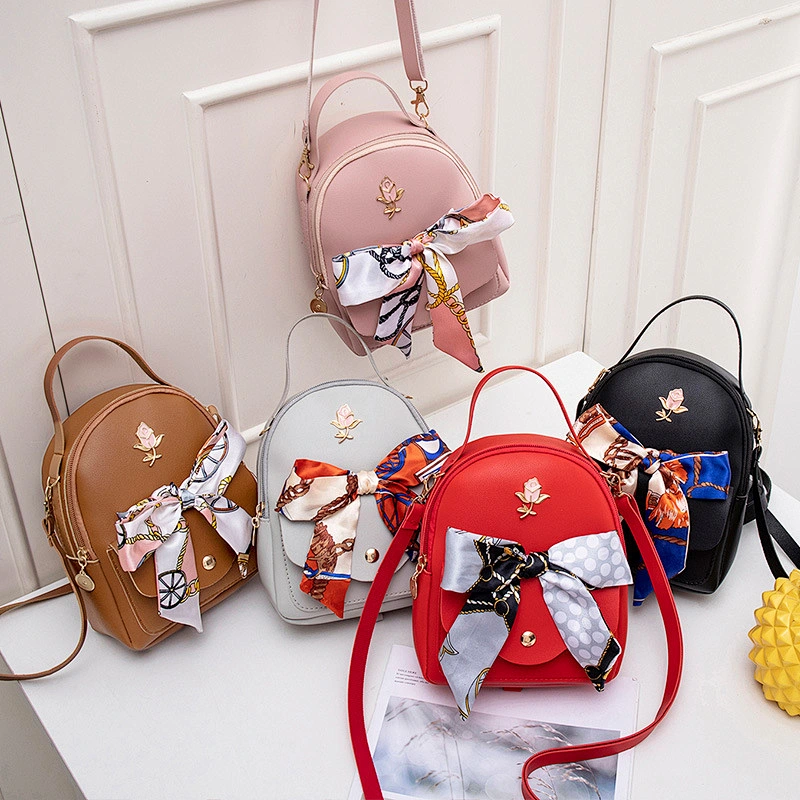 2020 Fashion Trend Small Fresh Bow Small Backpack Shoulder Messenger Shoulder Female Backpack