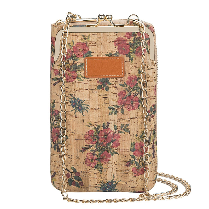 Fashion Wood Grain Women'S Shoulder Bag Chain Mobile Phone Bag Ladies Shoulder Messenger Bag