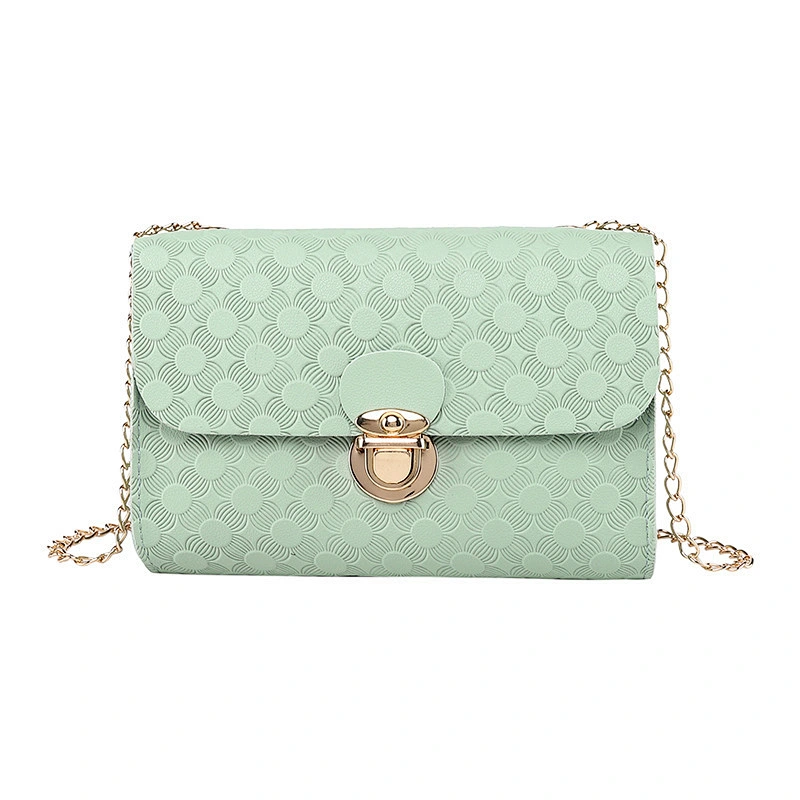 2021 Korean Fashion Ladies Crossbody Small Bags Wholesale Trend Embossed Chain Casual Women Pu Bags