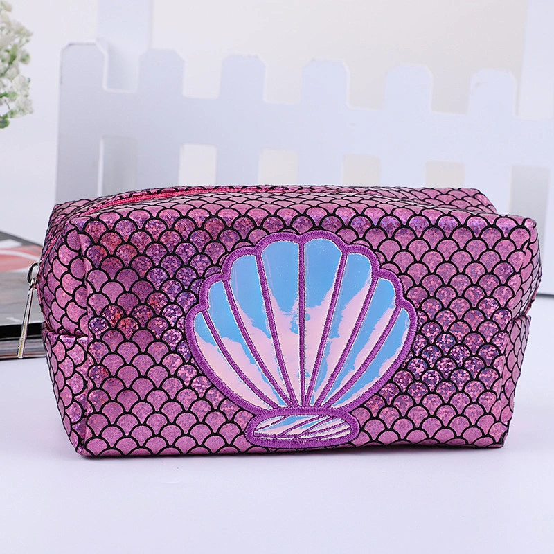 Mermaid Cosmetic Bag Makeup Bag Travel Bag Handy Large Portable Wash Pouch Waterproof Zipper Handbag