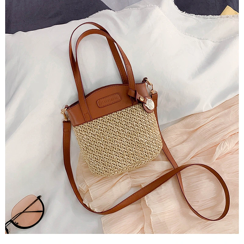 Ins Popular Small Straw Bag 2020 Woven Portable Female Vacation Rattan Bag Messenger Bag