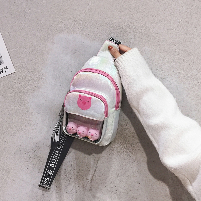 Fashion Holographic Leather Women Chest Bag Custom Design Laser Bag Sling Shoulder Bag