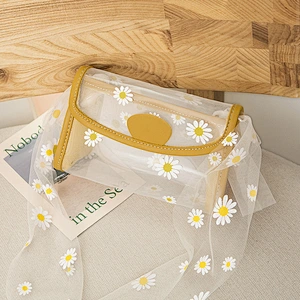 Custom Candy Color Women Jelly Bags Daisy Pvc Jelly Messenger Clear Transparent Shoulder Crossbody Bag