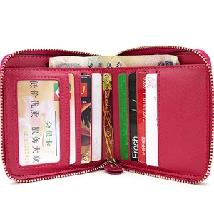 Cheap Promotional cute mini wallet fashion PU Leather women short wallet minimalist wallet