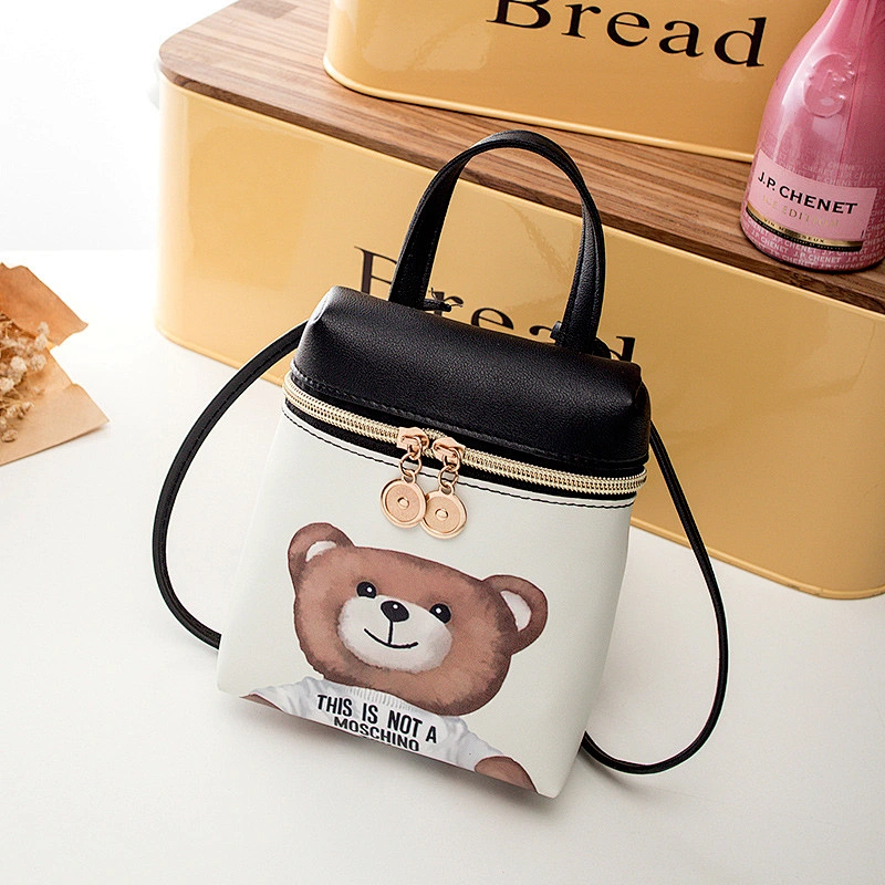 Hot Sale Cartoon Cute Printing Small Square Bag Women'S Shoulder Diagonal Bag Ladies Backpack