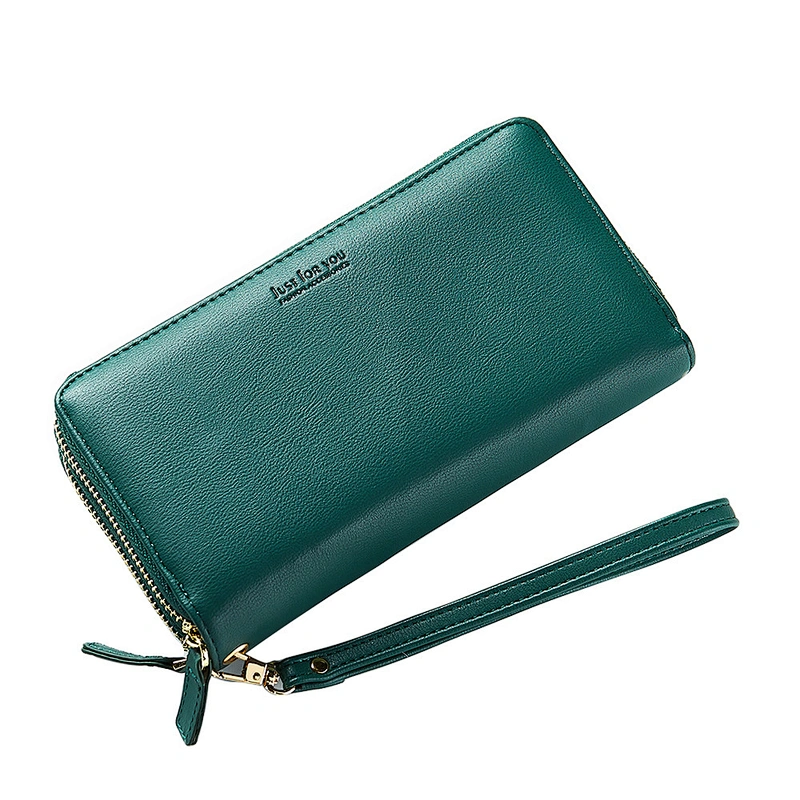 Wholesale customized leather travel document holder organizer wallet ladies long tote wallets