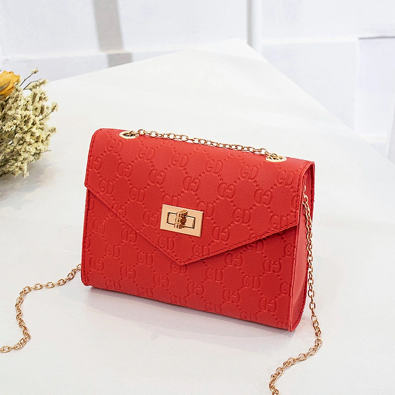 Cheap Price Lady Fashion Mini Messenger Bag Small Pu Leather Chain Shoulder Bag