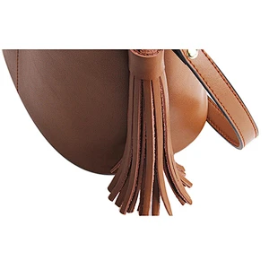 2019 New Design Women Shoulder Bag Leather Bucket Zipper Bag With Tassel