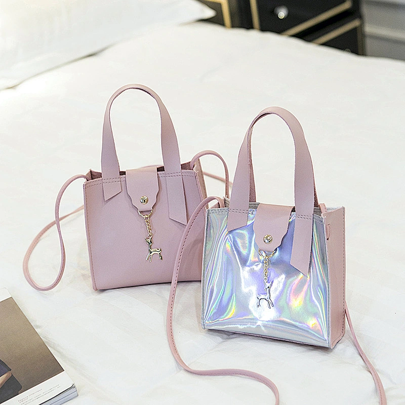 Shining Laser PU Single Shoulder Women Leather Handbags Holographic Crossbody Bag