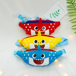Oxford Cloth Small Waist Bag Cute Cartoon Shark Design Cross Body Bag Fanny Pack For Children