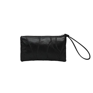 Custom high quality fashion long wallets genuine leather women card wallet