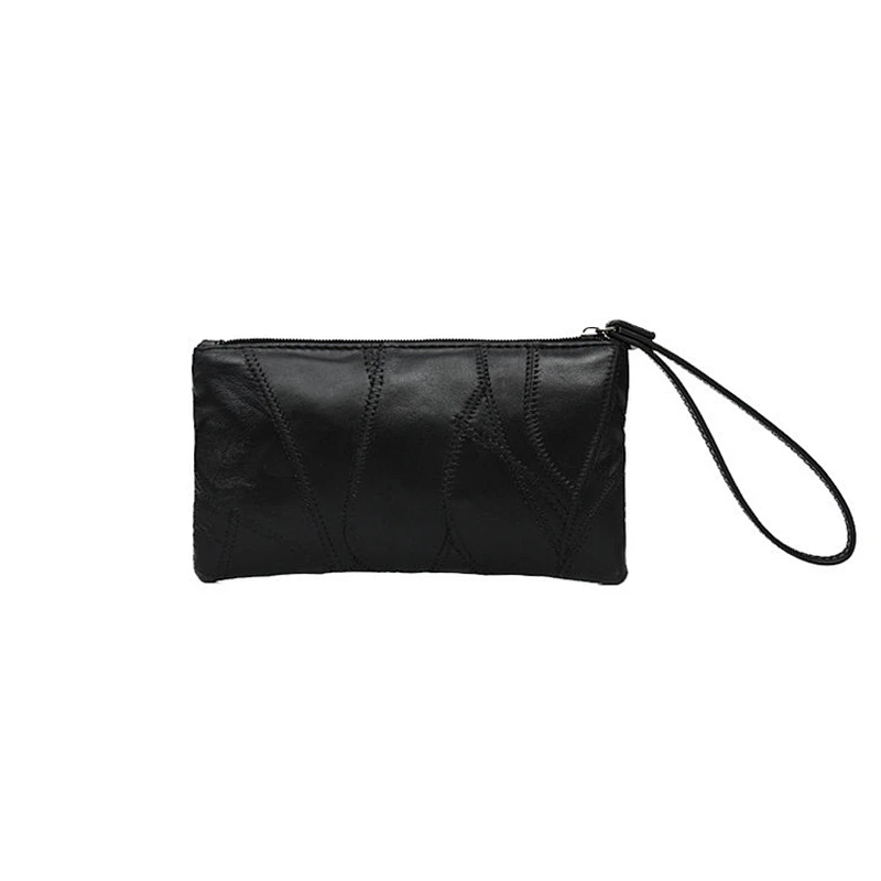 Custom high quality fashion long wallets genuine leather women card wallet