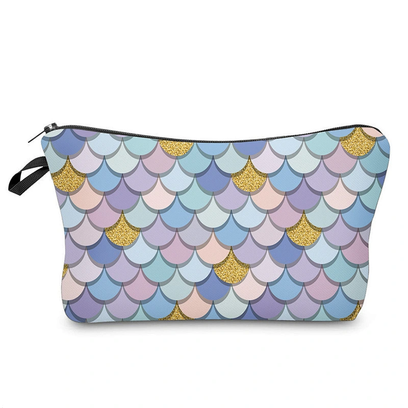 2020 New Multifunctional Ladies Cosmetic Bag Fish Scale Colorful Makeup Bag Mermaid Cosmetic Bags