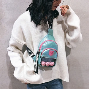 Fashion Holographic Leather Women Chest Bag Custom Design Laser Bag Sling Shoulder Bag