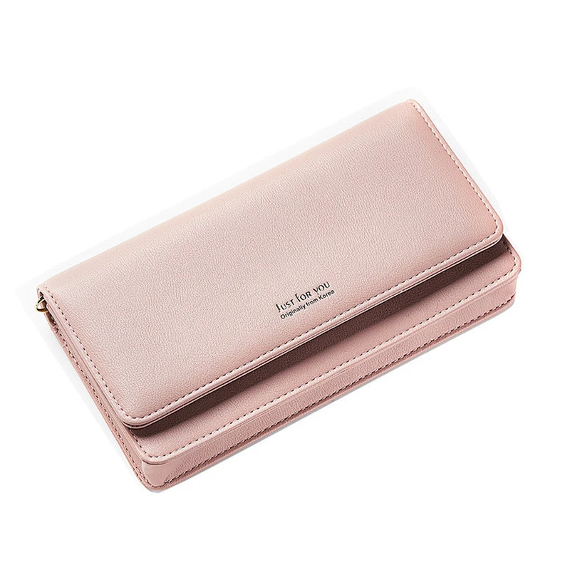 Alibaba supplier wholesale new Korean long wallet women two fold cartoon lady wallets