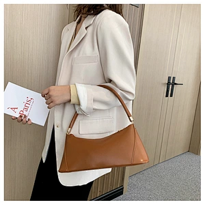 High Quality PU Ladies Fashion Underarm Bags Female Simple Retro Handbag For Women Shoulder Bag