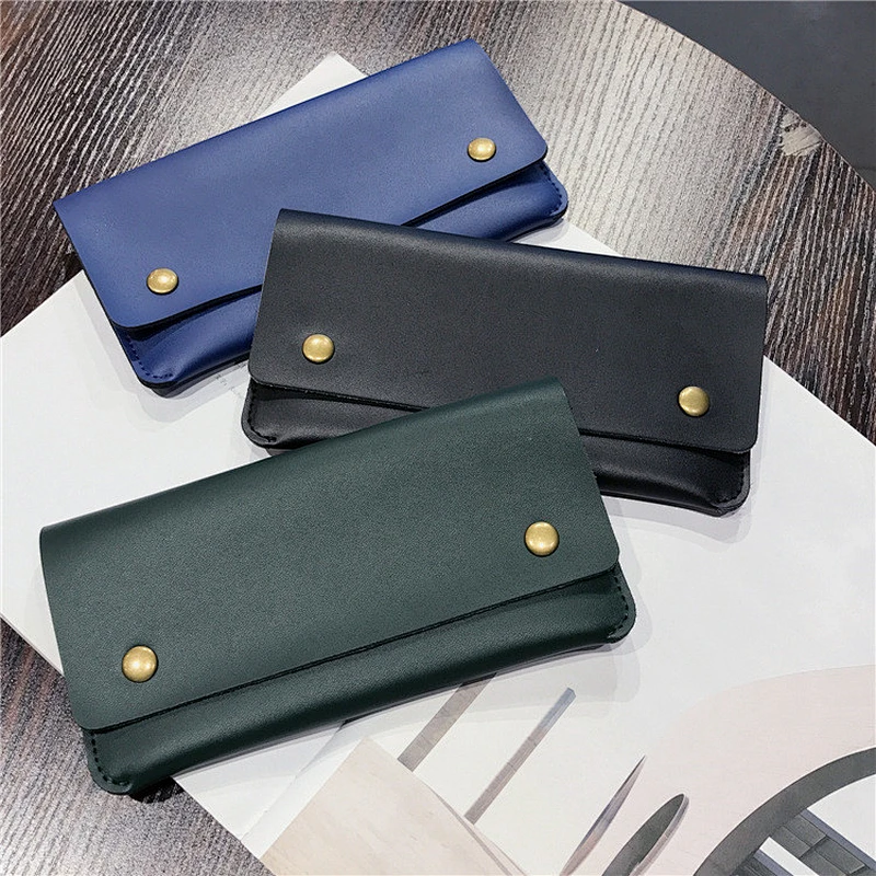 Hot Sale Women Girls Fashionable Professional Genuine Leather Business Wallet with Zipper