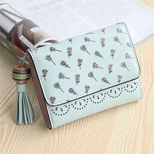 Small women wallet 2019 pu leather money clip wallet coin purse cute ladies wallets and purses