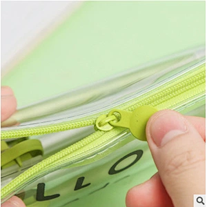 Ins Popular Cute Avocado Transparent Pencil Case Cartoon Pencil Case Bag For Girls