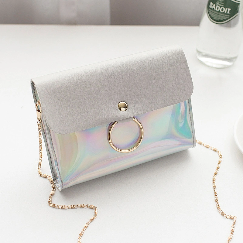 Laser Crossbody Bag for Women Chain Mini Shoulder Circle Small Messenger Bag