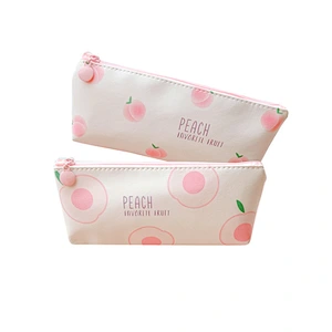 Japanese Creative Large-Capacity Pencil Case Female Simple Korean Cute Peach Children Stationery Bag