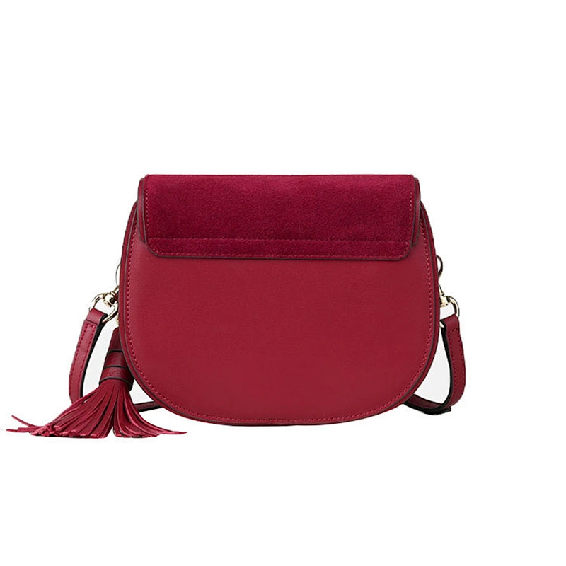 Latest fashion genuine leather shoulder bag tassel crossbody bag for women