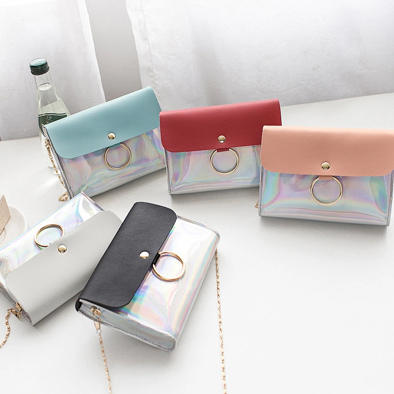 Laser Crossbody Bag for Women Chain Mini Shoulder Circle Small Messenger Bag