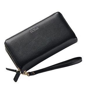 Wholesale customized leather travel document holder organizer wallet ladies long tote wallets