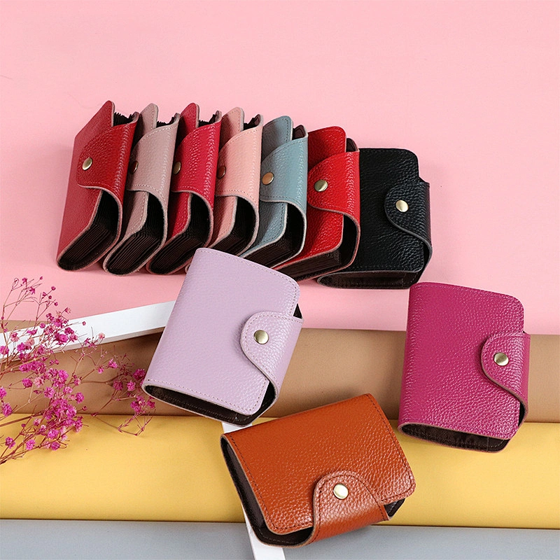Custom Cheap Gift Rfid Blocking Pu Leather Credit Card Or Id Card Holder