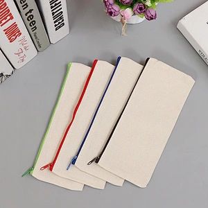 Canvas Blank Painting Advertisement Convenient Style Various Pen Bags Pencil Bag Custom Pencil Bag