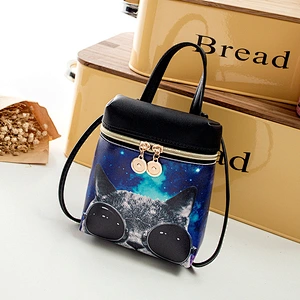 Hot Sale Cartoon Cute Printing Small Square Bag Women'S Shoulder Diagonal Bag Ladies Backpack