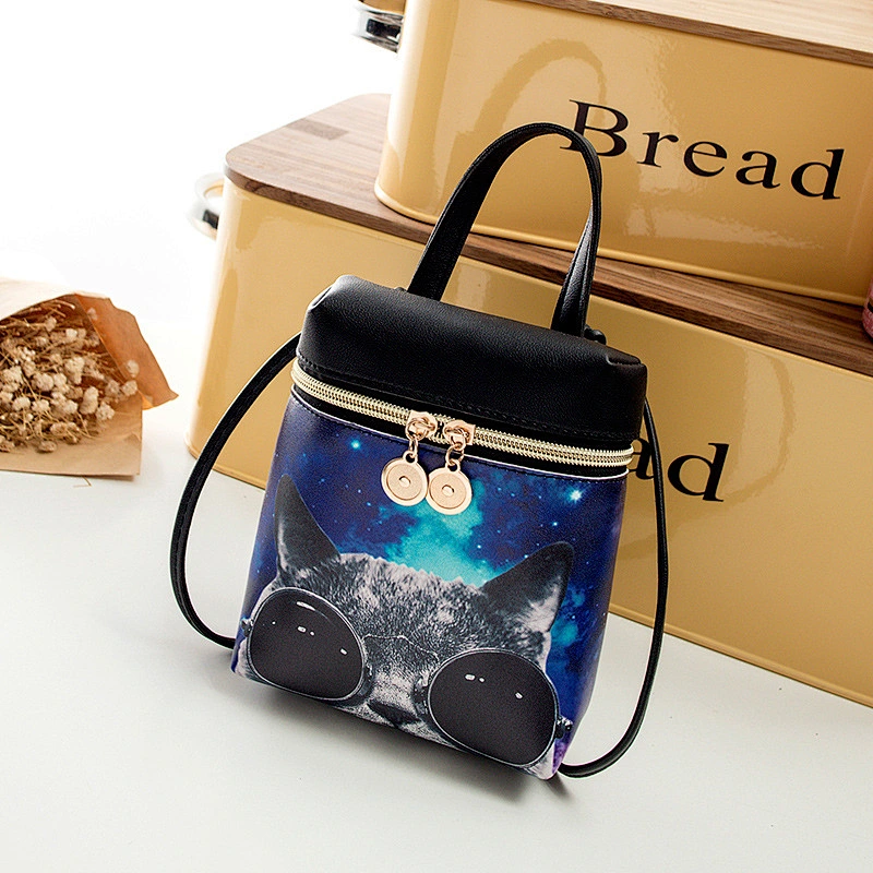 Hot Sale Cartoon Cute Printing Small Square Bag Women'S Shoulder Diagonal Bag Ladies Backpack